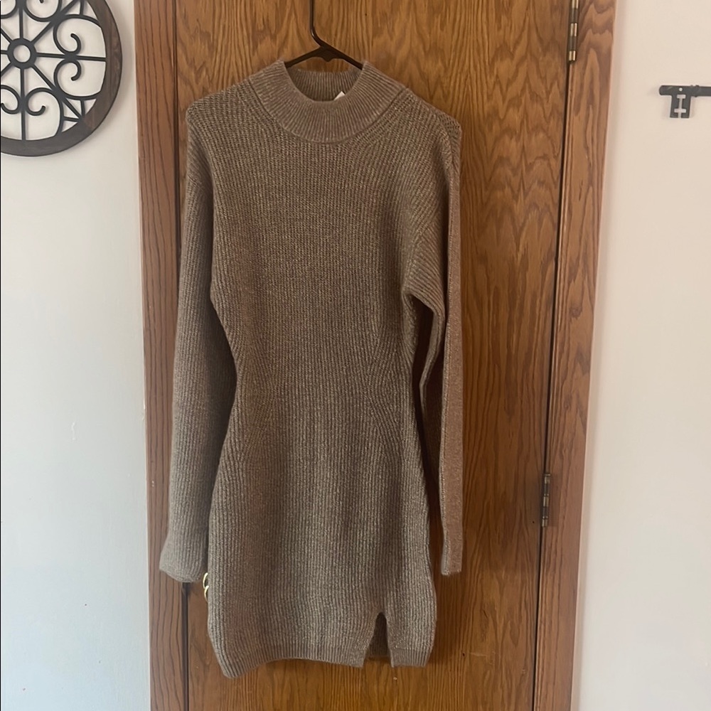 Brown Knit Sweater Dress Size Small